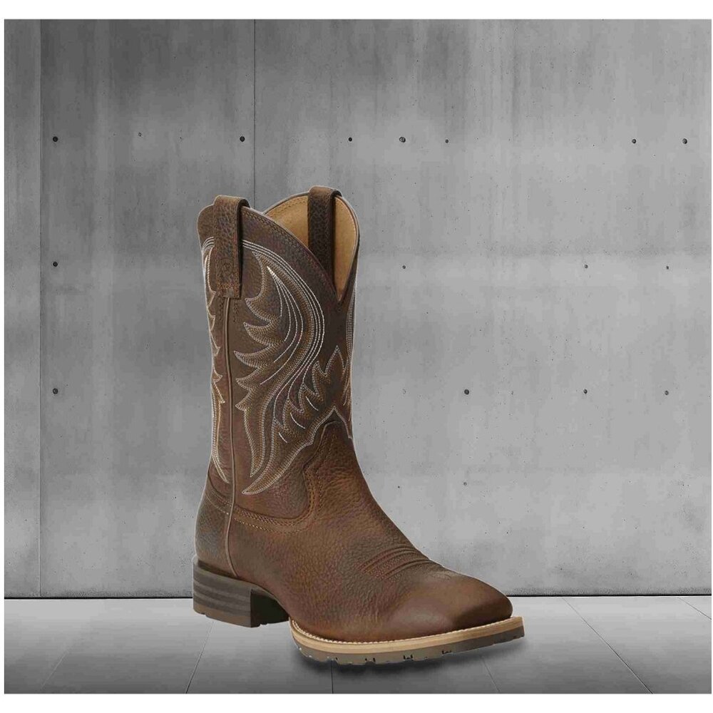 Mens Western Silhouette Broad Square Toe Boots